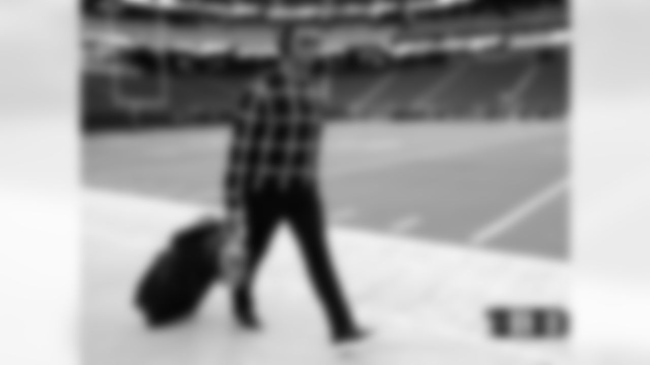Russell Wilson during player arrivals before the Broncos' Week 4 game against the Las Vegas Raiders at Allegiant Stadium in Las Vegas, Nevada on October 2, 2022. (Photo by Gabriel Christus)
