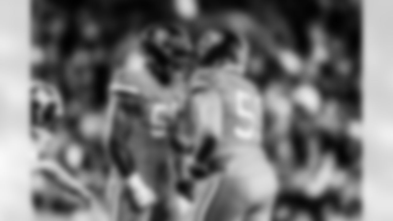 Jonathon Cooper and Malik Reed during the NFL game against the Philadelphia Eagles on Sunday, November 14, 2021 at Empower Field at Mile High in Denver, Colorado.
Photo by Gabriel Christus