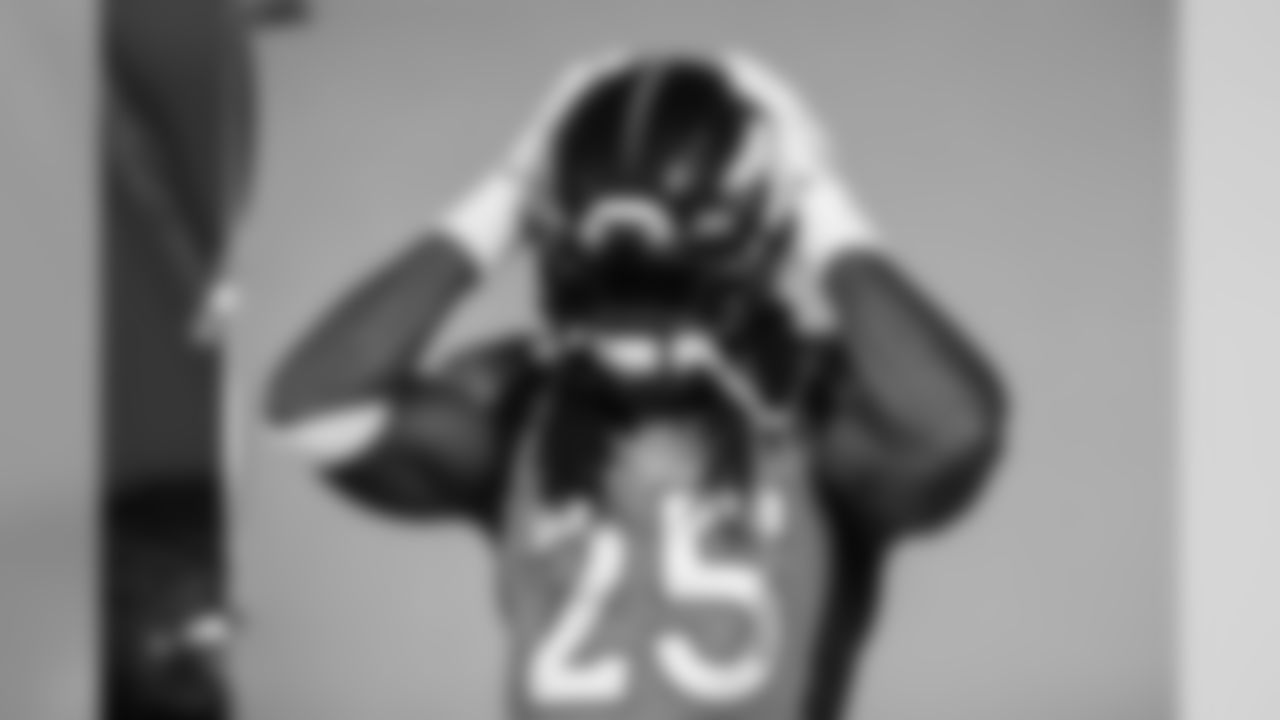 Melvin Gordon III during the team's annual media day photoshoots on August 2, 2020. (Photo by Ben Swanson)