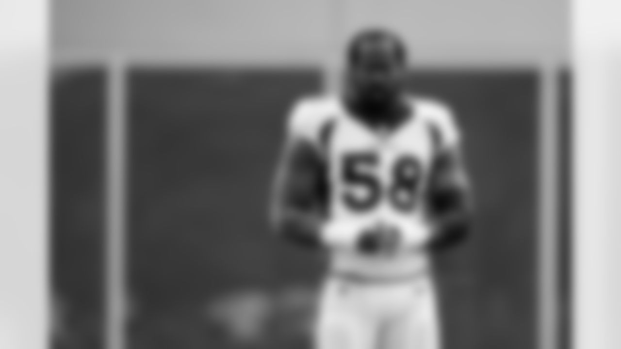 Von Miller during training camp at UCHealth Training Center in Centennial, CO, August 23, 2020.
Photo by Gabriel Christus