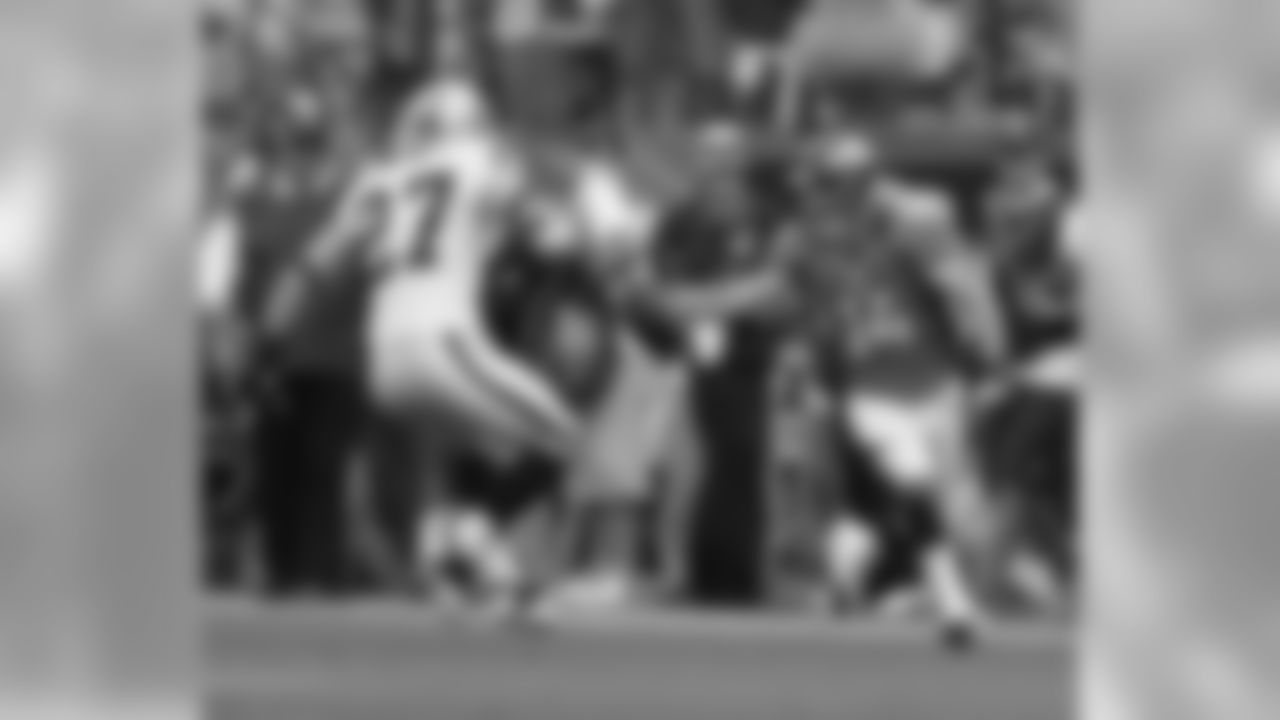 WR Brandon Stokley shakes free of a Raiders defender during the first half.