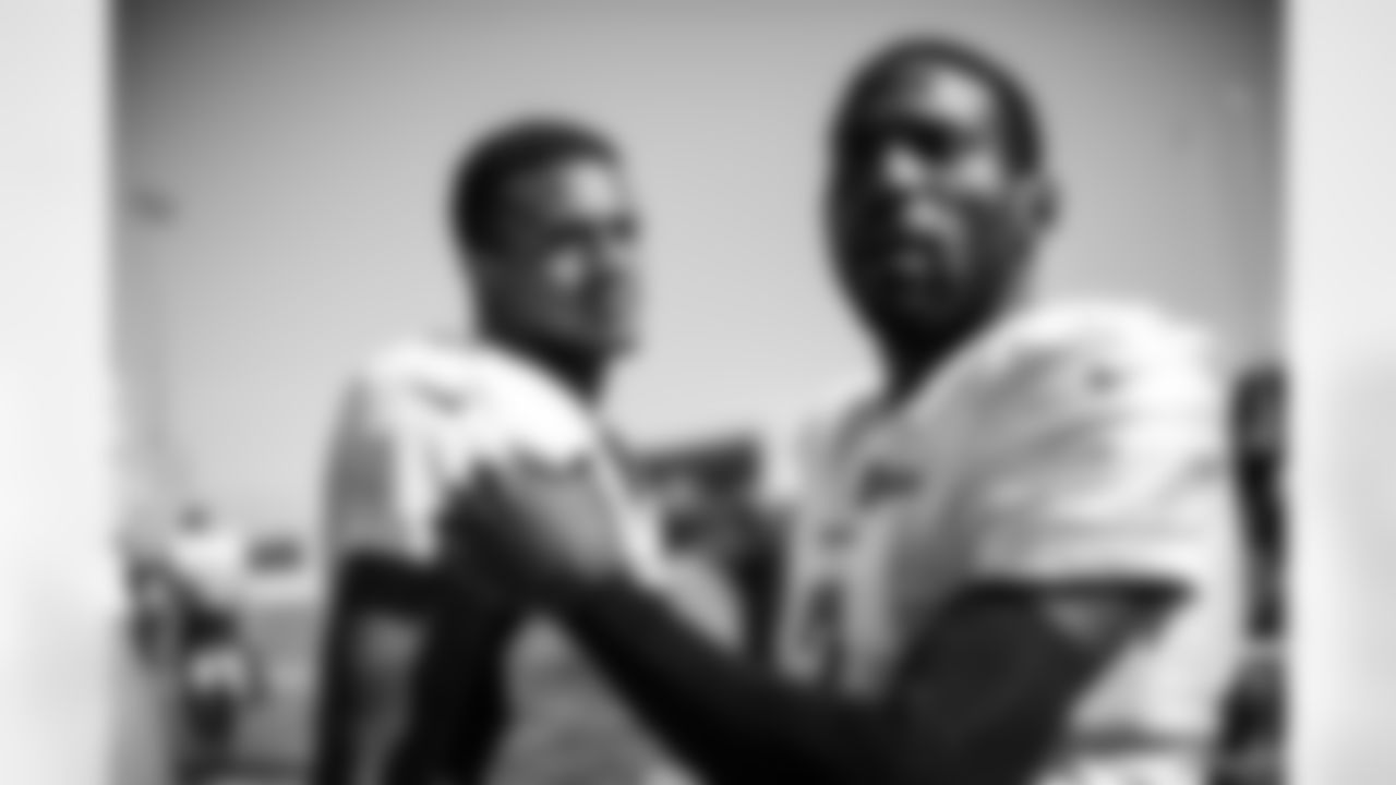 Pat Surtain II and Vikings cornerback Patrick Peterson during a joint practice with the Minnesota Vikings amid training camp at TCO Performance Center on August 12, 2021. (Photo by Ben Swanson)