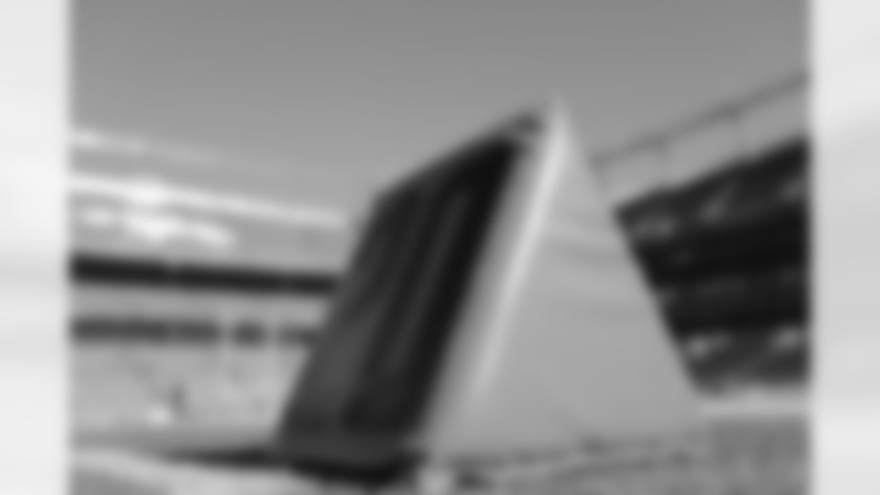 A closeup look at the 20-yard marker.