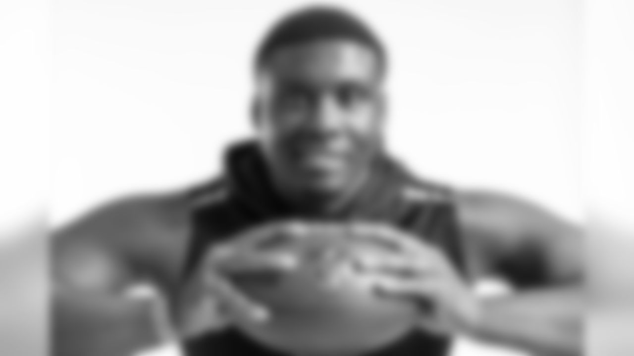 LSU center Lloyd Cushenberry III poses for a portrait during the 2020 NFL Scouting Combine, Wednesday, Feb. 27, 2020 in Indianapolis. (Todd Rosenberg via AP)