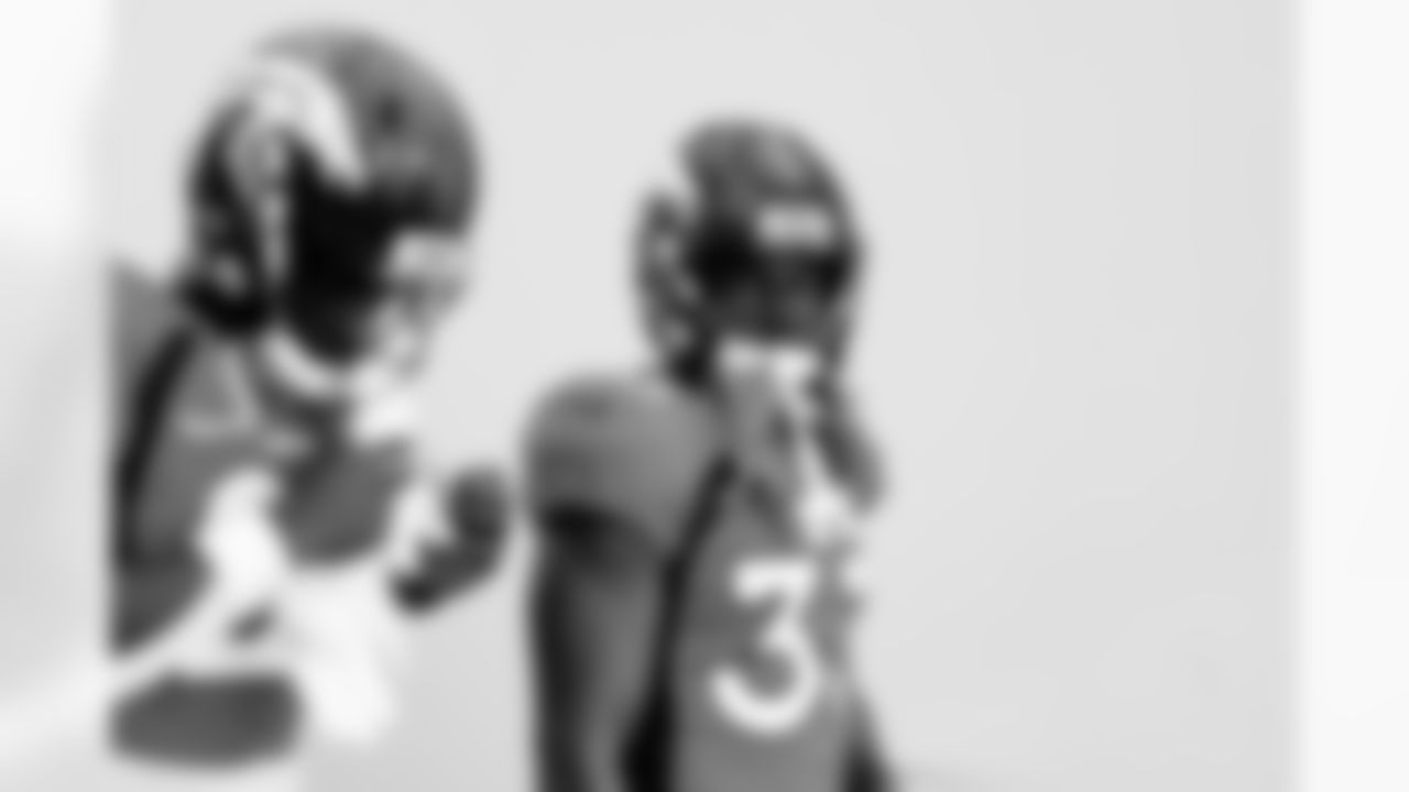 Javonte Williams before the Broncos' Week 2 game against the Jacksonville Jaguars at TIAA Bank Field in Jacksonville, Florida on September 19, 2021. (Photo by Gabriel Christus)