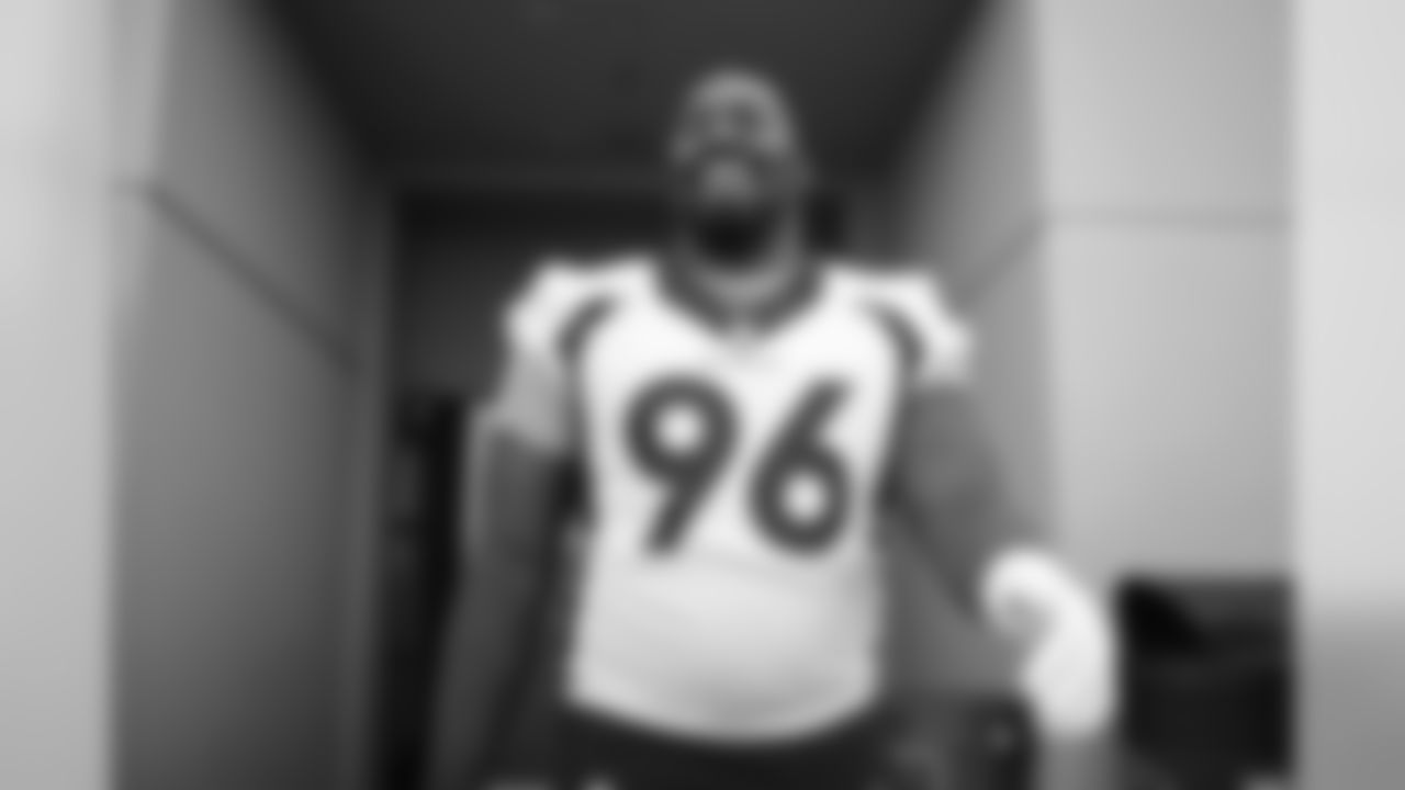 Shelby Harris during training camp at UCHealth Training Center in Centennial, CO, August 19, 2020.
Photo by Gabriel Christus