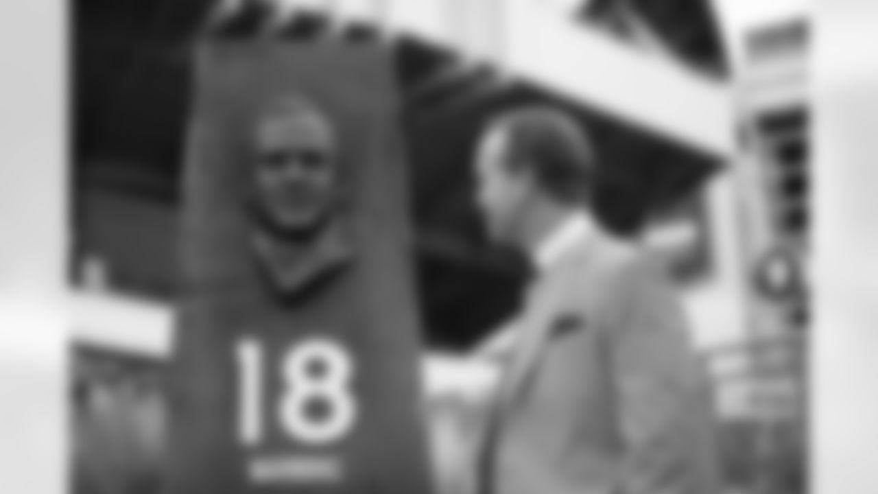 Peyton Manning during the Ring of Fame pillar unveiling before the NFL game against the Washington Football Team on Sunday, October 31, 2021 at Empower Field at Mile High in Denver, Colorado.
Photo by Gabriel Christus