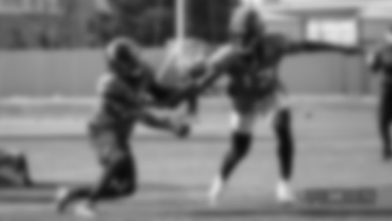 during a Thanksgiving-day practice at UCHealth Training Center on November 22, 2018.