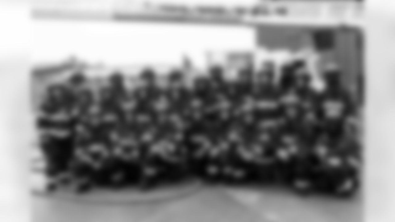 Dalton Risner, Cameron Fleming, McTelvin Agim, Malik Reed, Seth Williams, Jonathan Harris visit the Denver Fire Academy on November 2, 2021 in recognition of First Responders Appreciation Day.