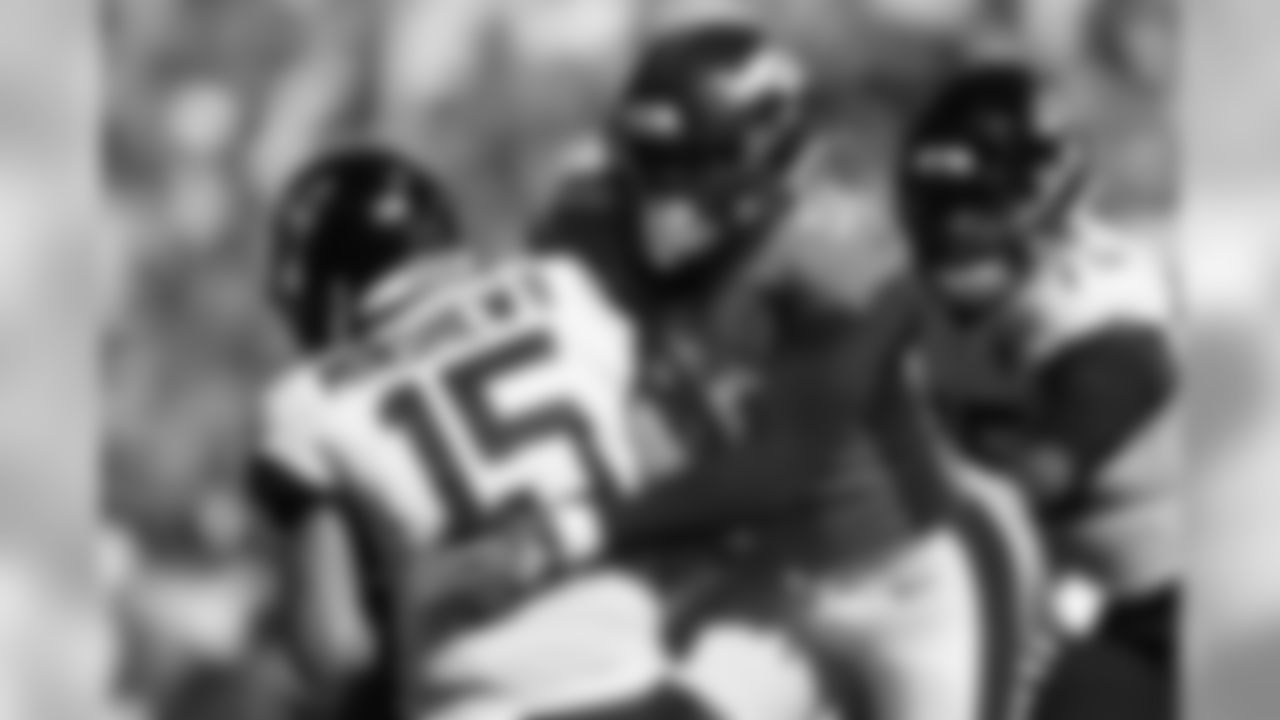 Denver Broncos linebacker Von Miller (58) sacks Jacksonville Jaguars quarterback Gardner Minshew II (15) during the NFL game against the Jacksonville Jaguars at Empower Field at Mile High in Denver, Colorado, September 29, 2019.
Photo by Gabriel Christus
