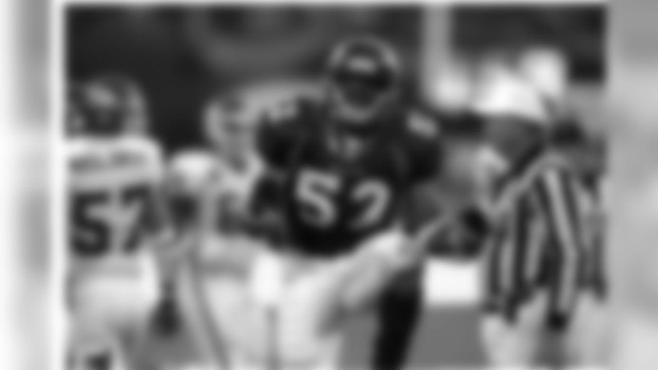 David Bowens (1999 NFL Draft - fifth round, 158th overall) celebrates after a play against the Chiefs in 1999. Bowens spent just his rookie year in Denver, but had a long 12-year career with the Packers, Dolphins, Jets and Browns. For his career, he totaled 38.5 sacks and 227 tackles.
