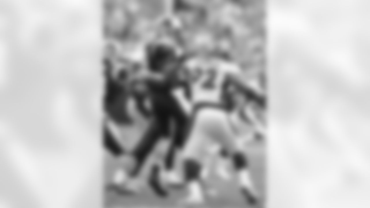 The ball pops loose after Dumervil gets to Newton.
