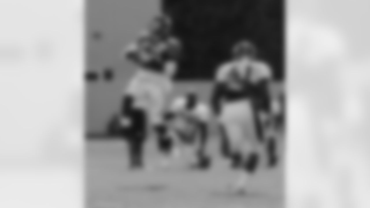 WR Mark Dell comes down with a pass over the middle.
