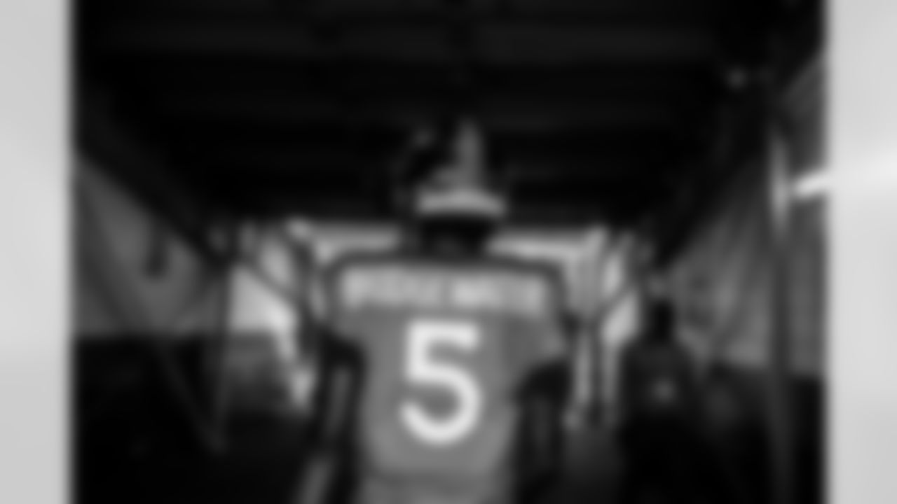Denver Broncos quarterback Teddy Bridgewater (5) in the tunnel during the NFL game against the New York Jets on Sunday, September 26, 2021 at Empower Field at Mile High in Denver, Colorado.
Photo by Gabriel Christus