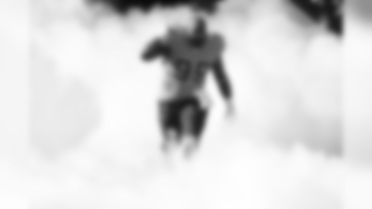 Tennessee Titans defensive end Jurrell Casey (99) runs onto the field during player introductions prior to an NFL football game against the Los Angeles Chargers, Sunday, Oct. 20, 2019, in Nashville, Tenn. The Titans defeated the Chargers, 23-20. (Ryan Kang via AP)