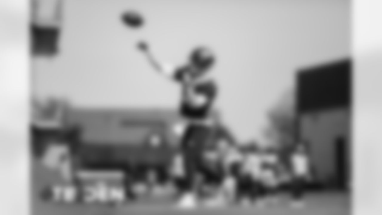 Brett Rypien during practice at UCHealth Training Center on September 25, 2020. (Photo by Ben Swanson)