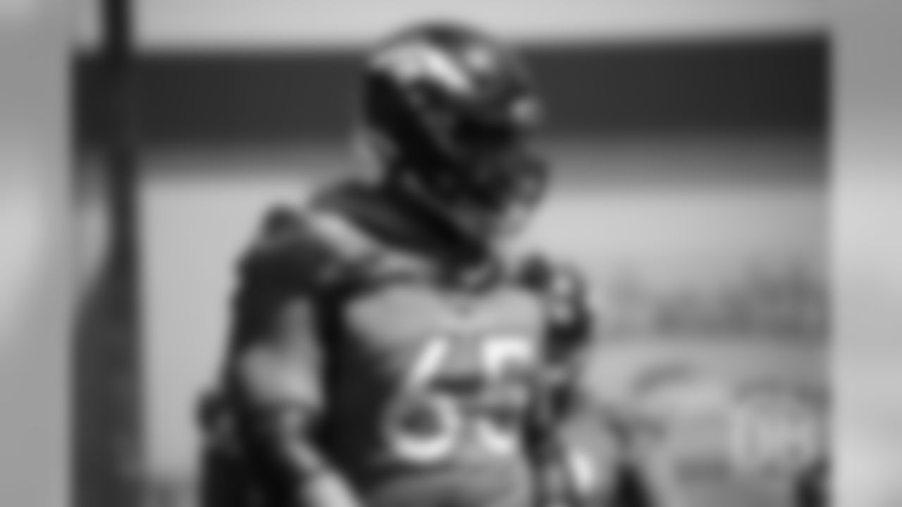 Ron Leary during the Broncos' practice on the eight day of their OTAs on May 30, 2019.