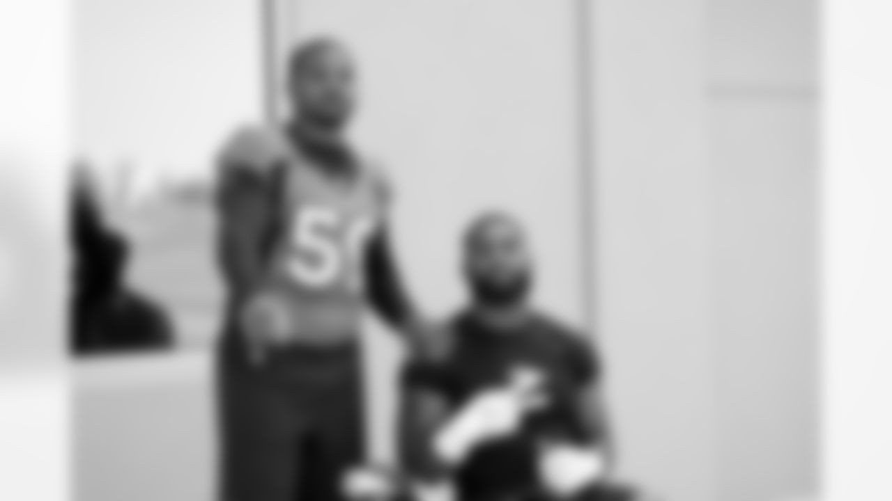 Malik Reed and Jonathon Cooper during training camp on Thursday, July 29, 2021 at UCHealth Training Center in Englewood, Colorado.
Photo by Gabriel Christus