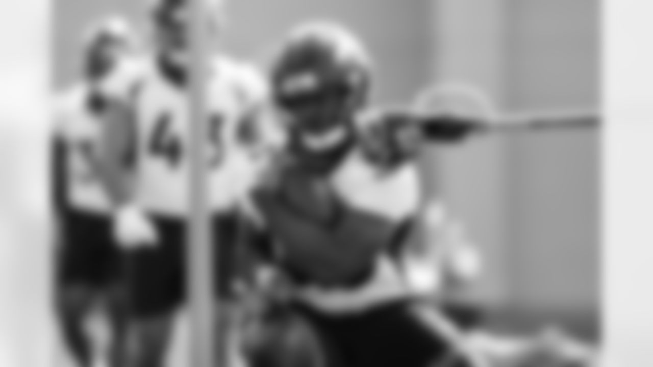 Javonte Williams during a training camp practice for early reports (rookies, quarterbacks and select veterans) at UCHealth Training Center on July 25, 2021. (Photo by Ben Swanson)