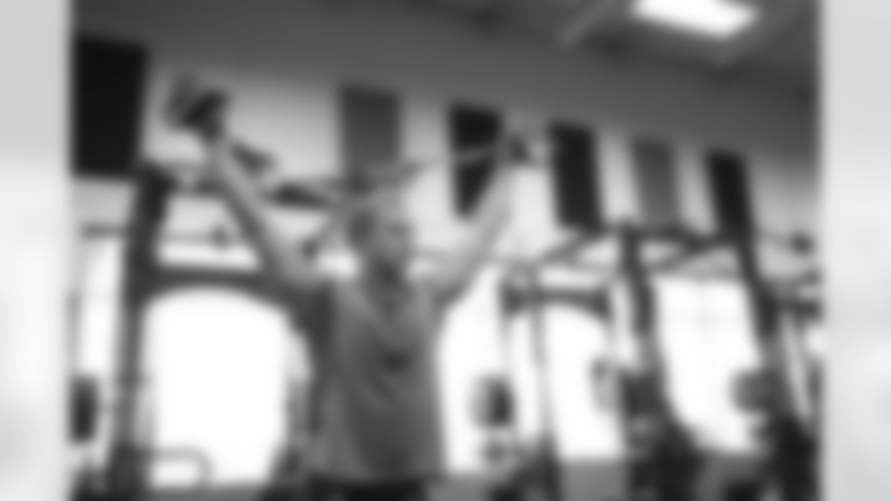 Derrek Tuszka during an Offseason Program workout at UCHealth Training Center in Centennial, CO, May 17, 2021.
Photo by Gabriel Christus