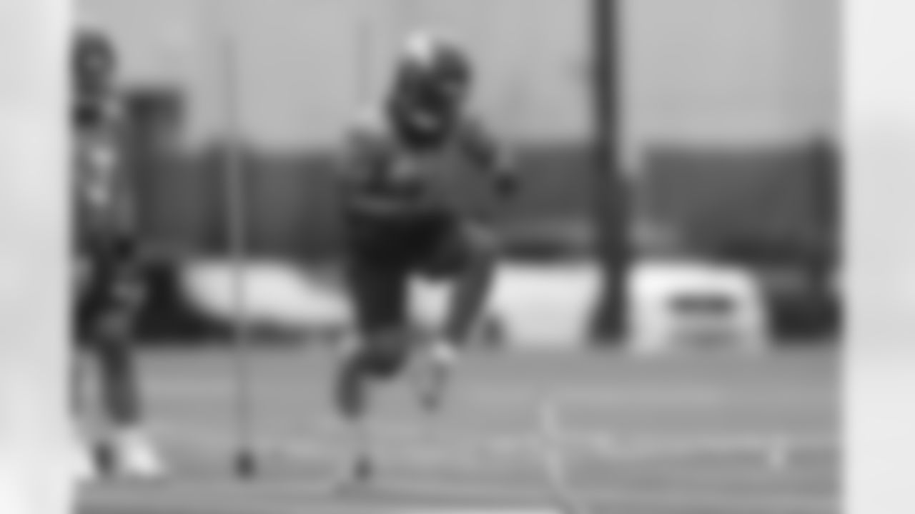 Damarea Crockett during rookie minicamp at UCHealth Training Center in Centennial, CO, May 14, 2021.
Photo by Gabriel Christus