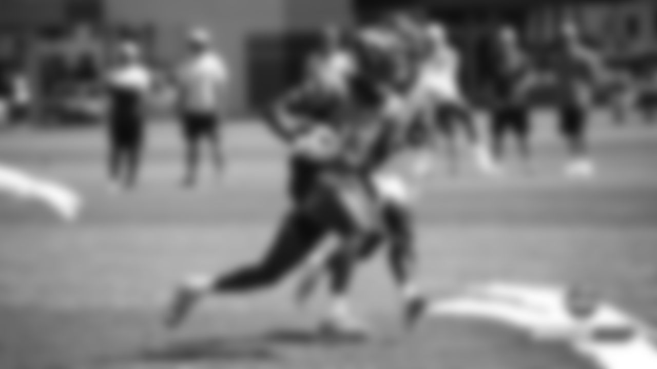 Steven Dunbar during practice on Day 17 of training camp on August 13, 2019.