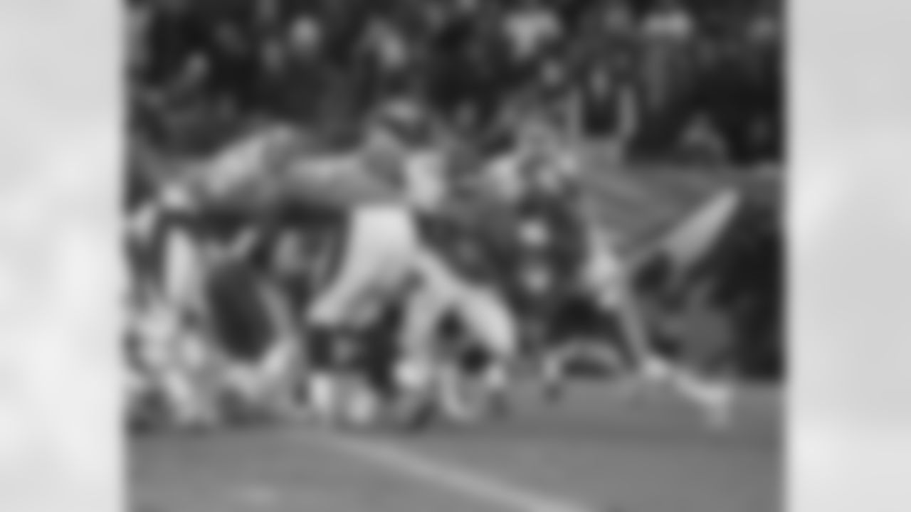 The Broncos record their final touchdown of the night as running back Lance Ball powers through the line for the 1-yard rushing TD.