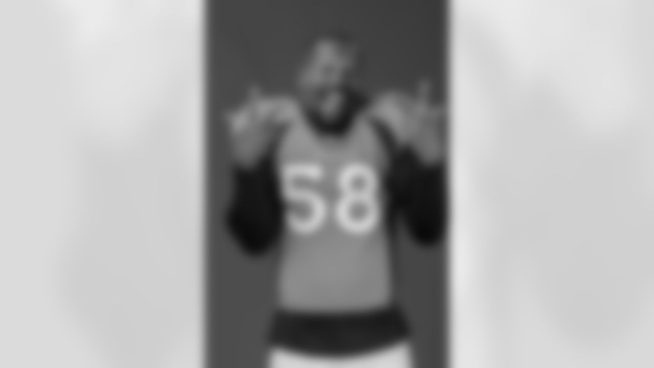 Von Miller poses for a portrait on media day on June 14, 2021. Photo by Gabriel Christus