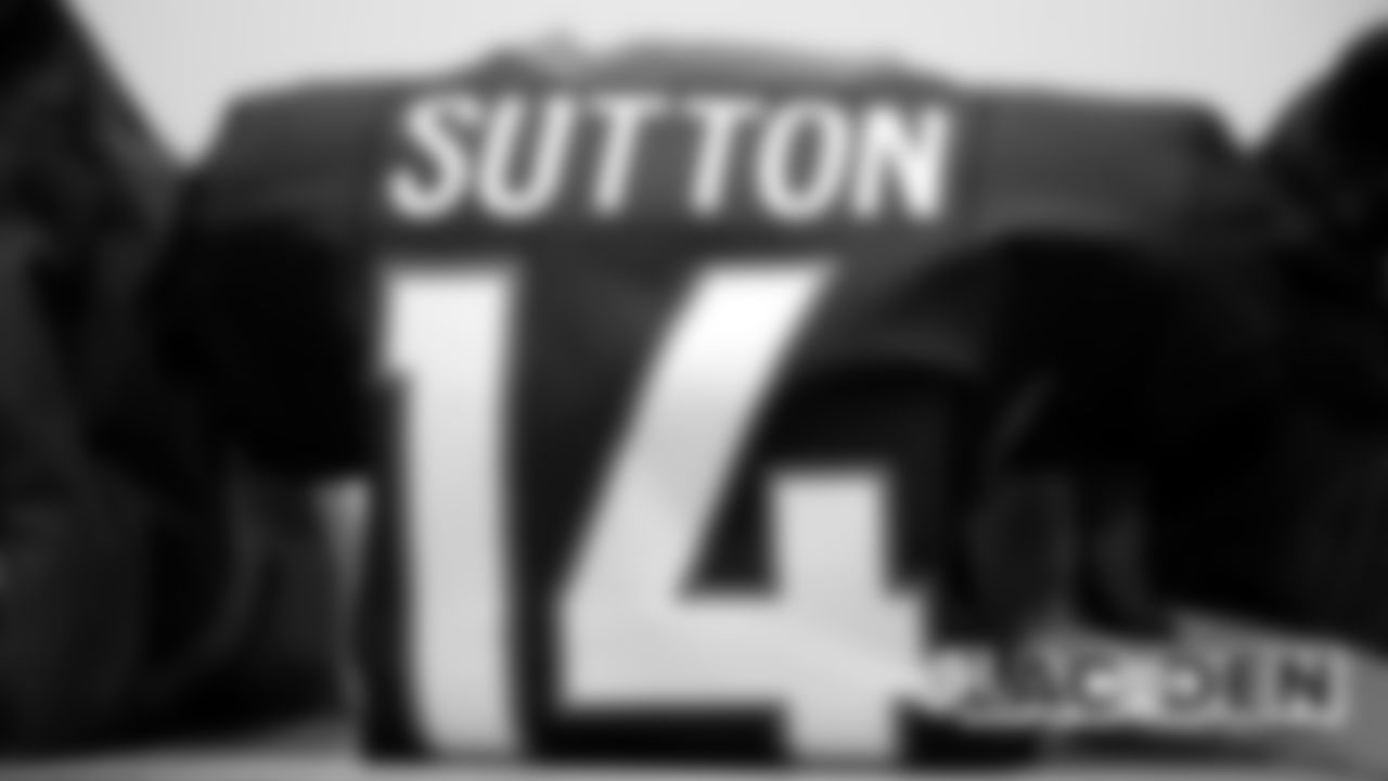 Courtland Sutton's jersey in the locker room before the Broncos' game against the Los Angeles Chargers at Empower Field at Mile High on December 1, 2019. (Photo by Ben Swanson)