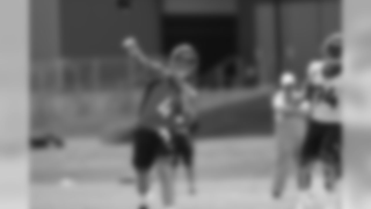 Quarterback Brett Rypien during the first day of rookie minicamp practice on May 10, 2019.