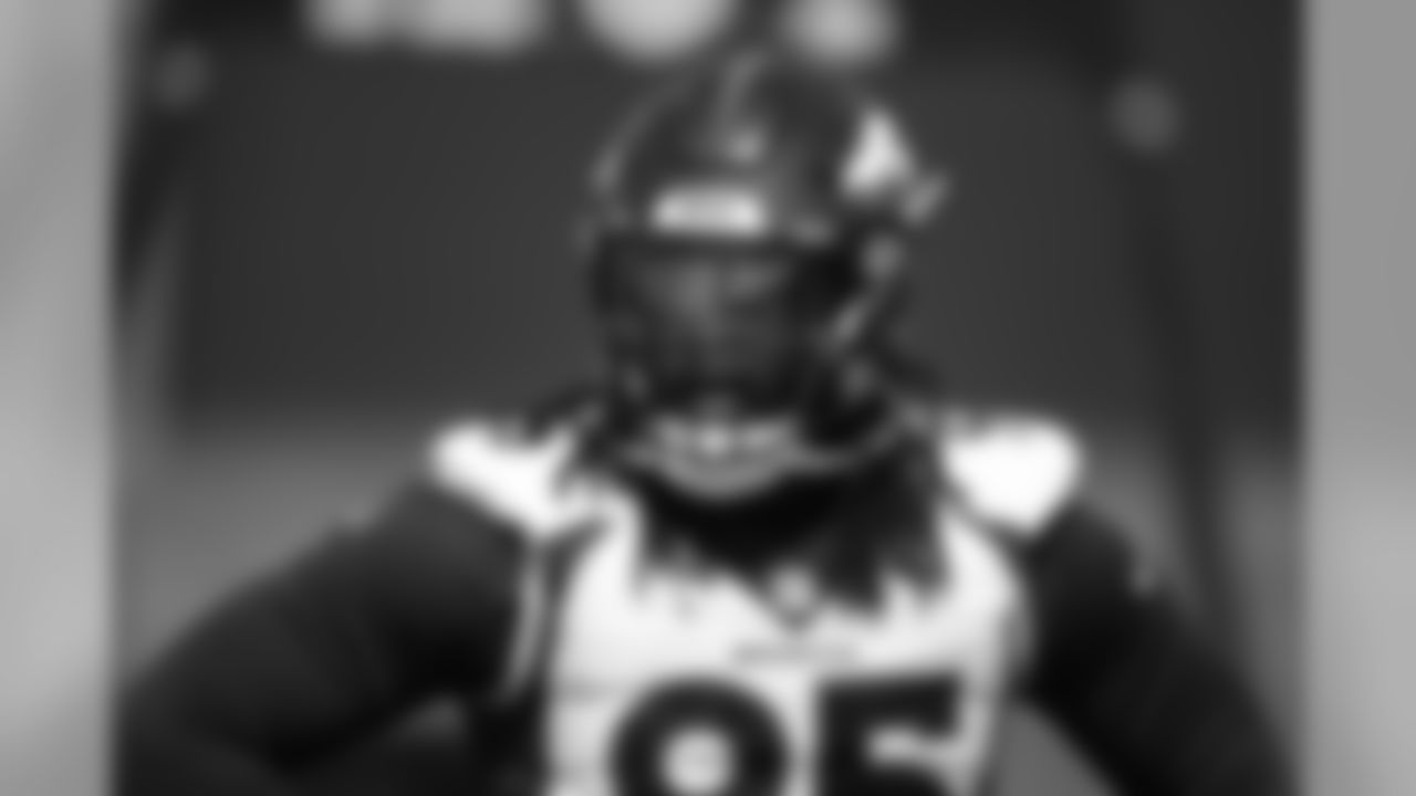 McTelvin Agim during practice for early reports and a workout for other veterans at UCHealth Training Center on August 11, 2020. (Photo by Ben Swanson)