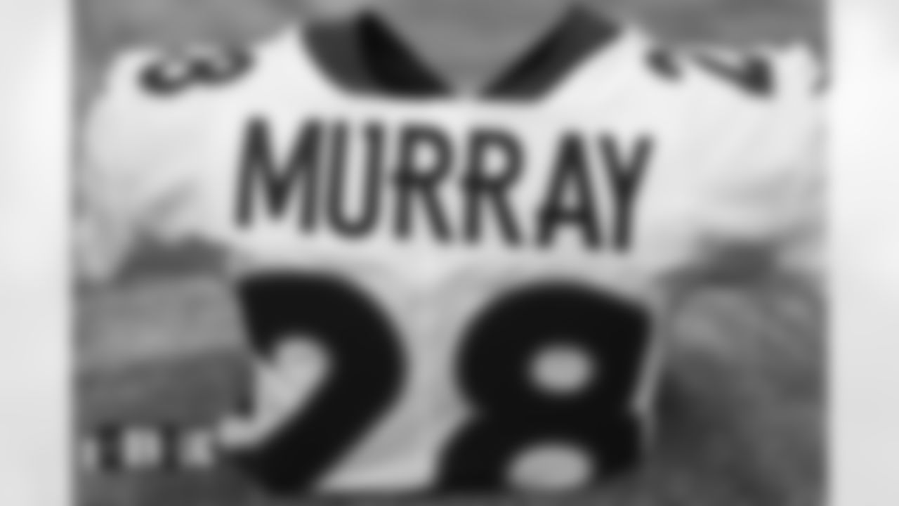 Latavius Murray's jersey in the locker room on Monday, October 17, 2022 at SoFi Stadium in Los Angeles, California.
Photo by Gabriel Christus / Denver Broncos