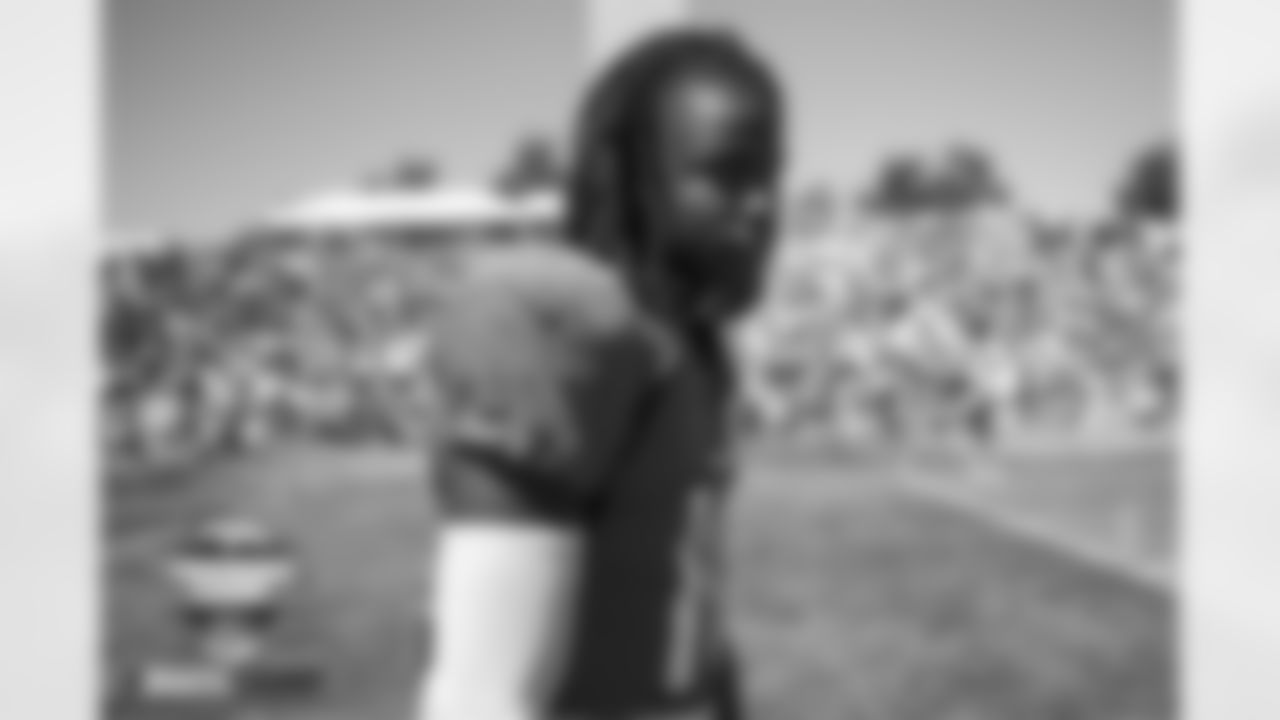 Jerry Jeudy at practice on Day 14 of training camp, which was a joint practice with the Cowboys, at UCHealth Training Center in Englewood, Colorado on August 11, 2022. (Photo by Ben Swanson)