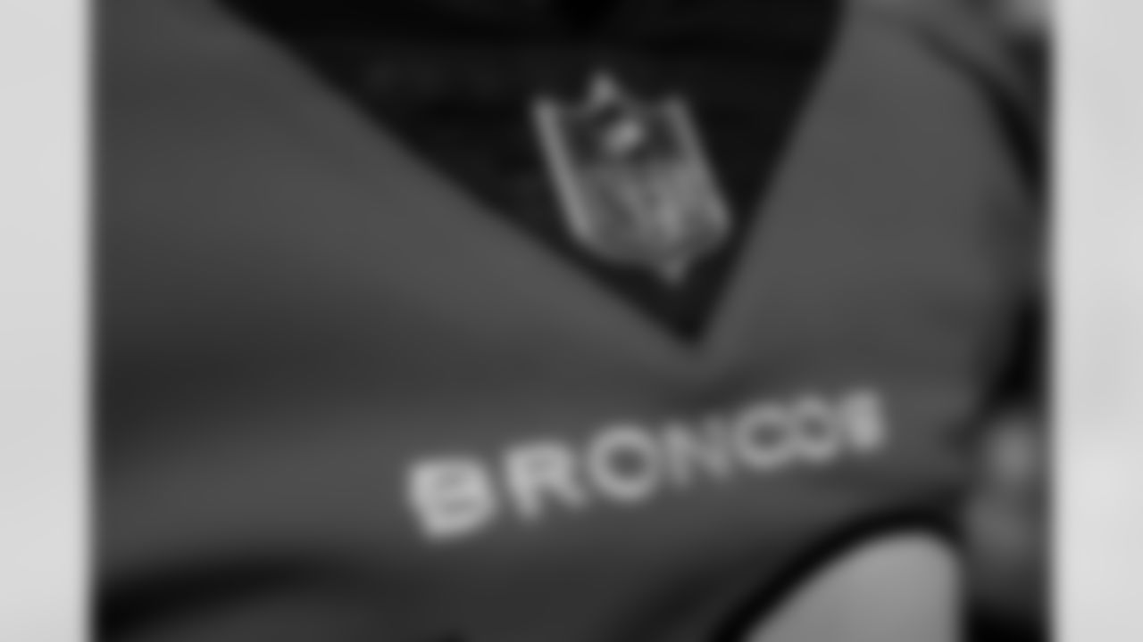 A jersey in the locker room before the Broncos' Week 8 game against the Washington Football Team at Empower Field at Mile High in Denver, Colorado on October 31, 2021. (Photo by Sam Weaver)
