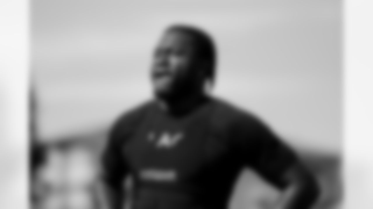 Duke Dawson Jr. during an offseason program workout at UCHealth Training Center on May 20, 2021. (Photo by Ben Swanson)