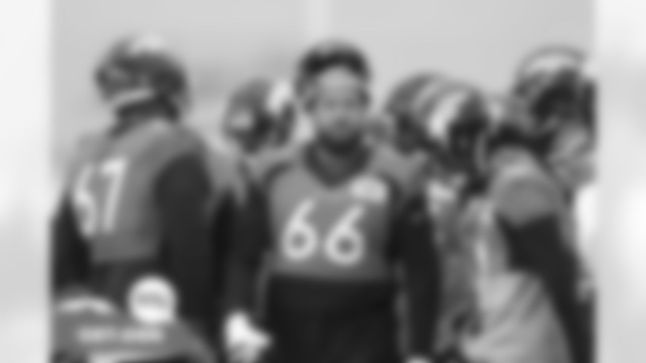 Dalton Risner during practice on Wednesday, December 8, 2021 at UCHealth Training Center in Englewood, Colorado.
Photo by Gabriel Christus