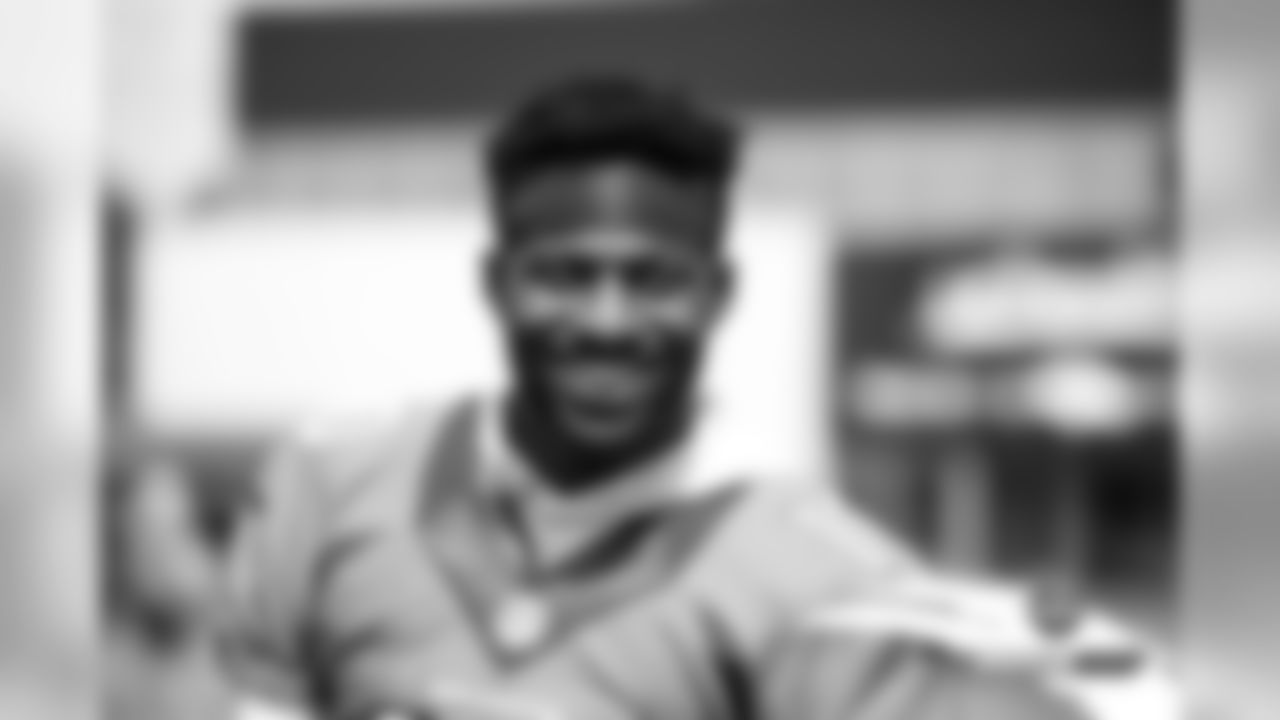 Emmanuel Sanders at practice on the 18th day of training camp on August 15, 2019.