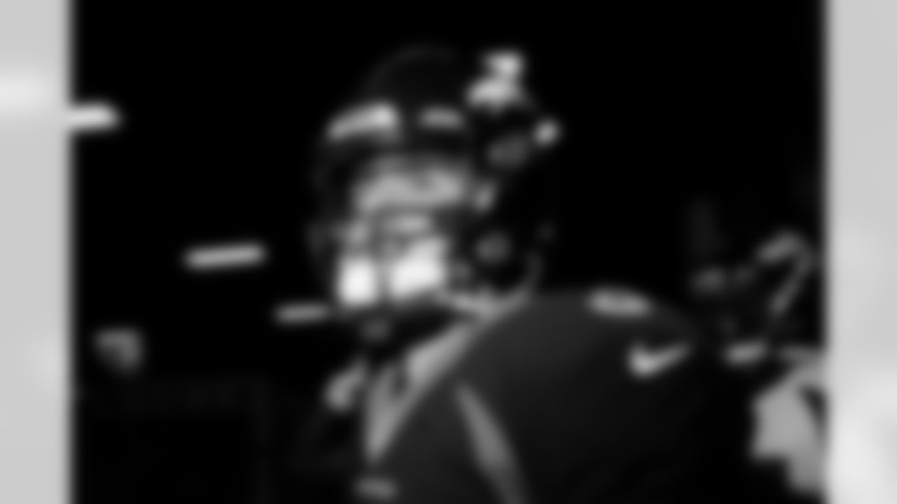 Drew Lock walks out of the tunnel before the final training camp practice at Empower Field at Mile High on September 4, 2020. (Photo by Ben Swanson)