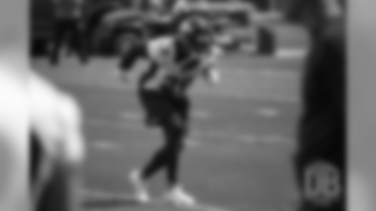 Bryce Callahan at the first day of voluntary veteran minicamp on April 16, 2019.
