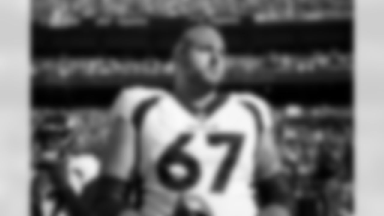 Christian DiLauro during the national anthem before the Broncos' Week 17 game against the Kansas City Chiefs at GEHA Field at Arrowhead Stadium in Kansas City, Missouri on January 1, 2023. Photo by Ben Swanson