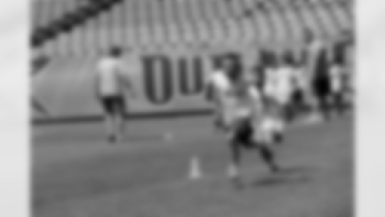 Kids of all ages participated in a series of drills to help them learn and understand proper football fundamentals.