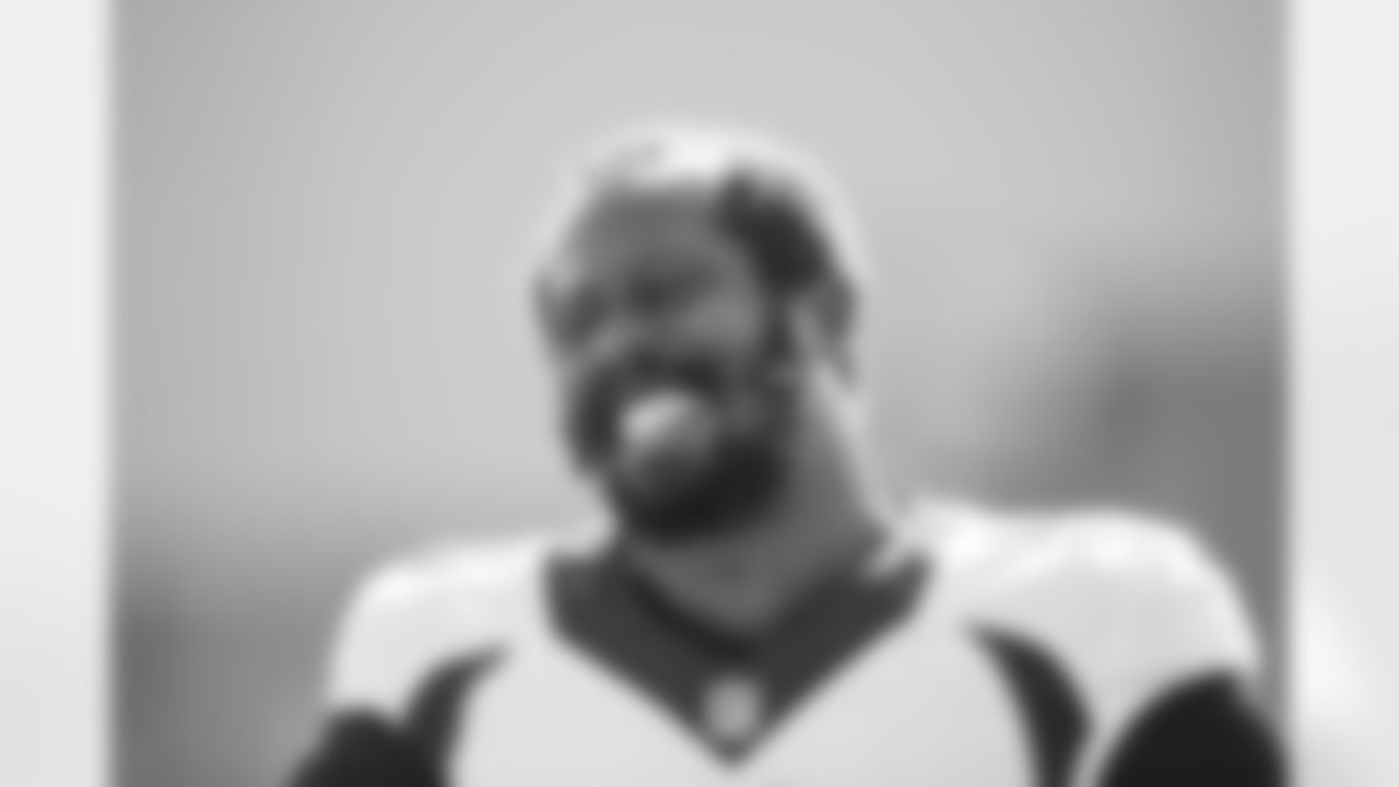 Von Miller smiles during training camp at UCHealth Training Center in Centennial, CO, August 18, 2020.
Photo by Gabriel Christus