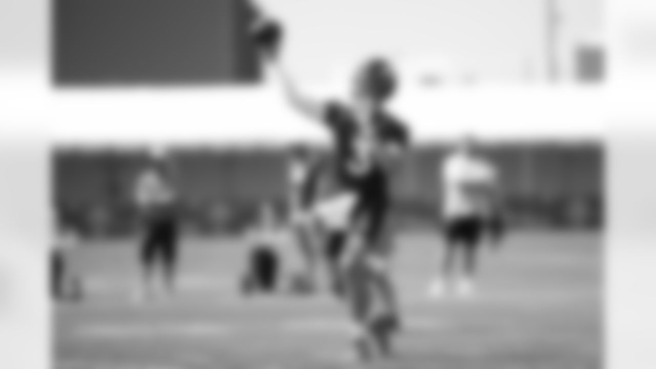 Drew Lock during a training camp practice for early reports (rookies, quarterbacks and select veterans) at UCHealth Training Center on July 25, 2021. (Photo by Ben Swanson)