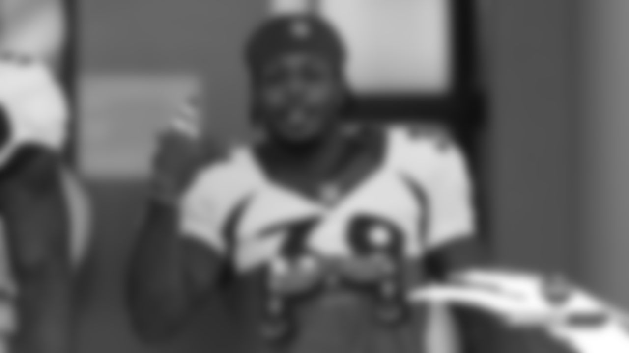 Shamarko Thomas before practice on Day 16 of training camp on August 12, 2019.
