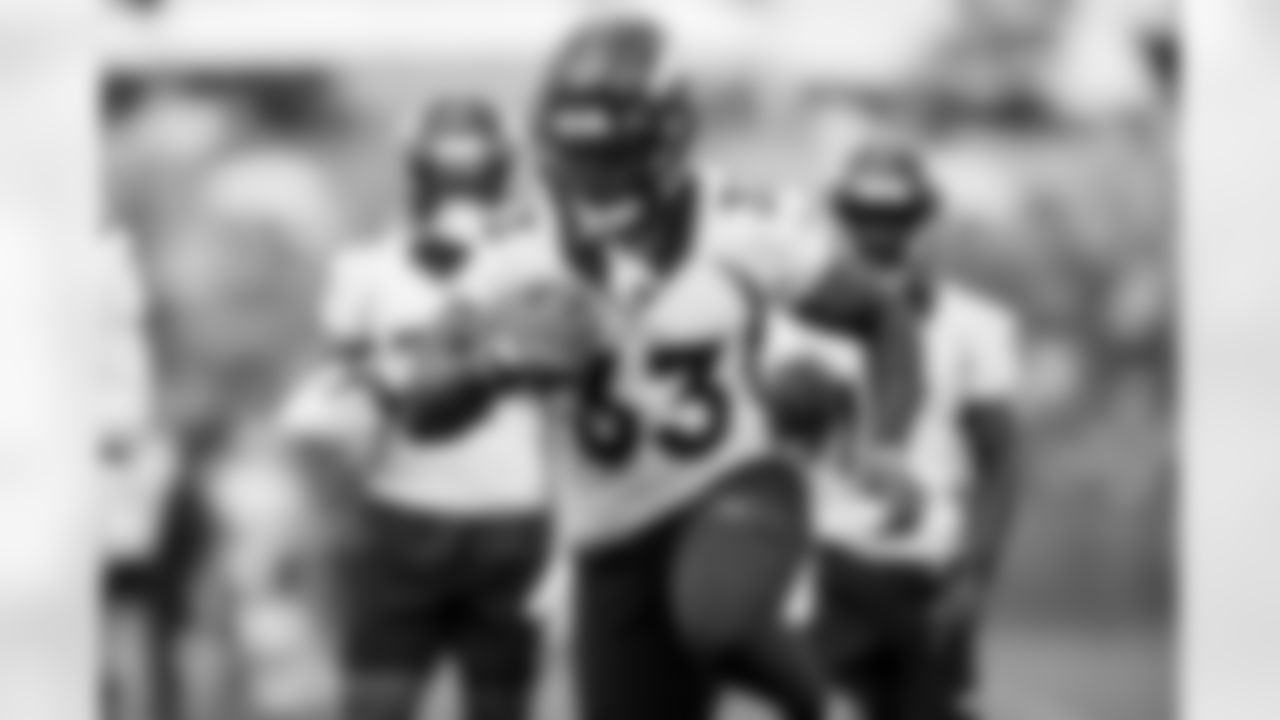 Javonte Williams during practice on Day 17 of training camp at UCHealth Training Center on August 19, 2021. (Photo by Ben Swanson)