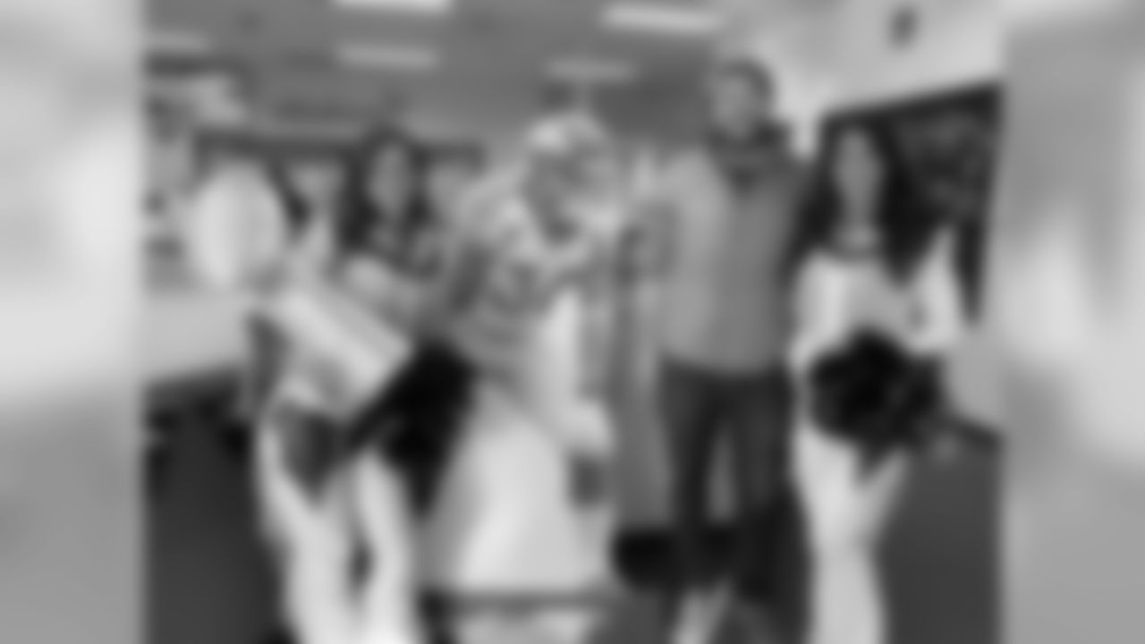 Denver Broncos Cheerleaders at Vitalant's Drive for Life 22 blood drive in Westminster, Colorado on November 5, 2019.