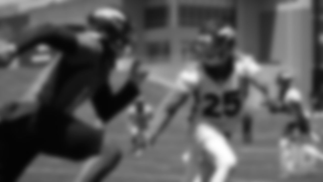 Chris Harris Jr. during the Broncos' practice on the eight day of their OTAs on May 30, 2019.
