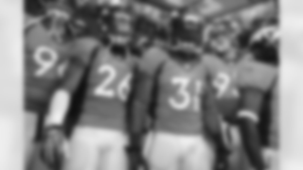 The neckline of the Broncos' jersey underwent a small change to all blue in 2013.