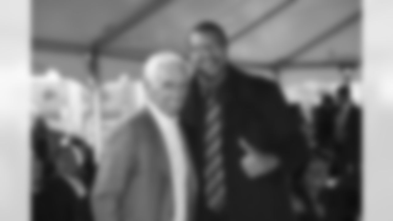 Mike Shanahan and Steve Atwater during the Ring of Fame Banquet on Friday, October 15, 2021 at Empower Field at Mile High in Denver, Colorado.
Photo by Gabriel Christus