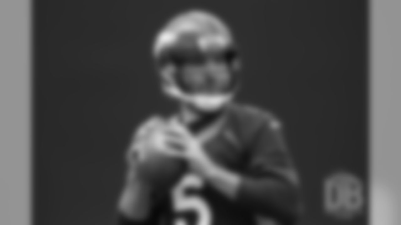 Joe Flacco during the third and final day of voluntary veteran minicamp on April 18, 2019.